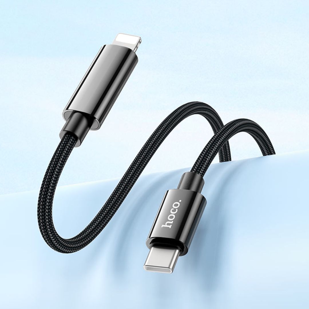 Cable Tipo C a Lightning Hoco U125 Benefit 27W PD para iPhone con Pantalla Digital LED