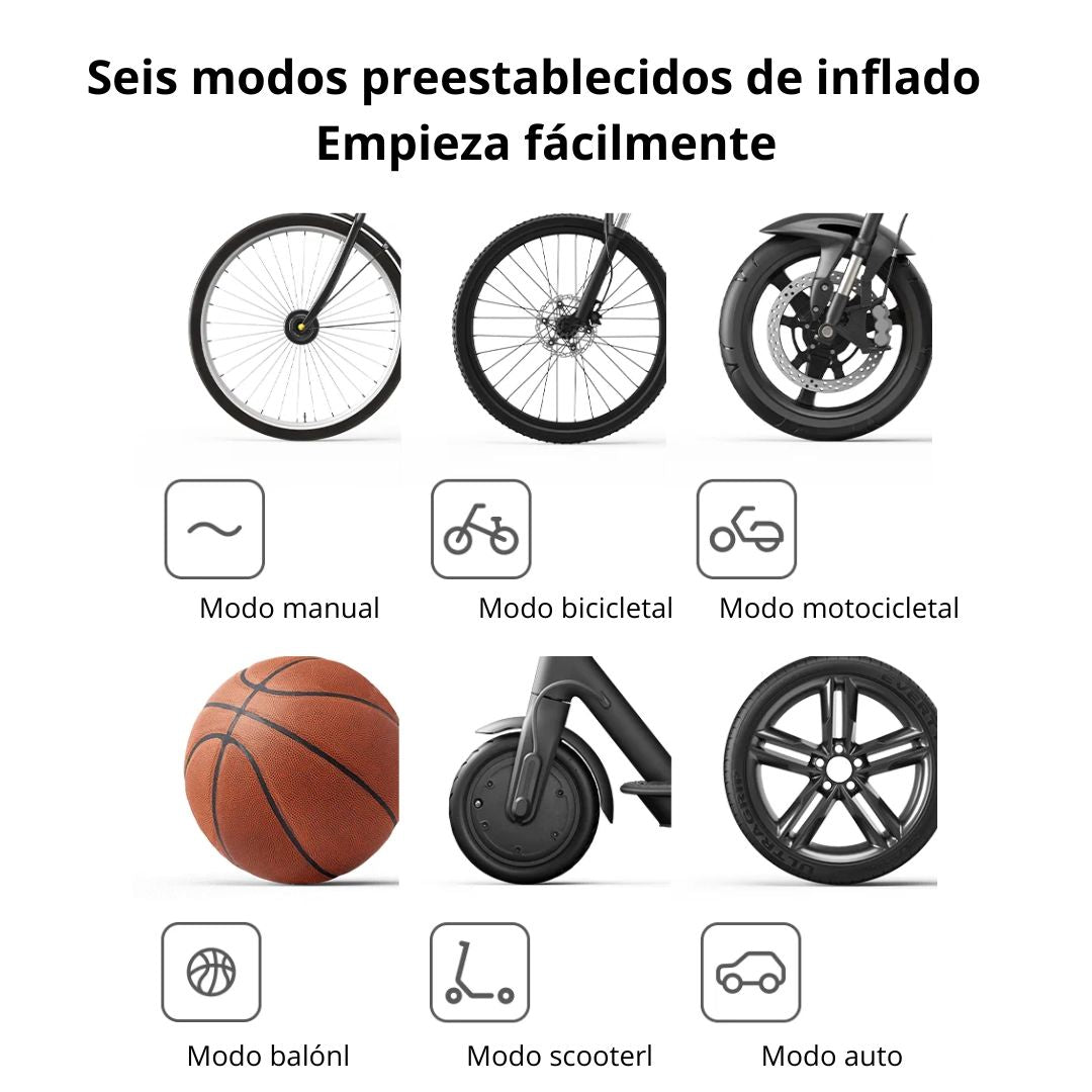 Inflador de Llantas Xiaomi Air Compressor 2 150 PSI Recargable con Pantalla Digital