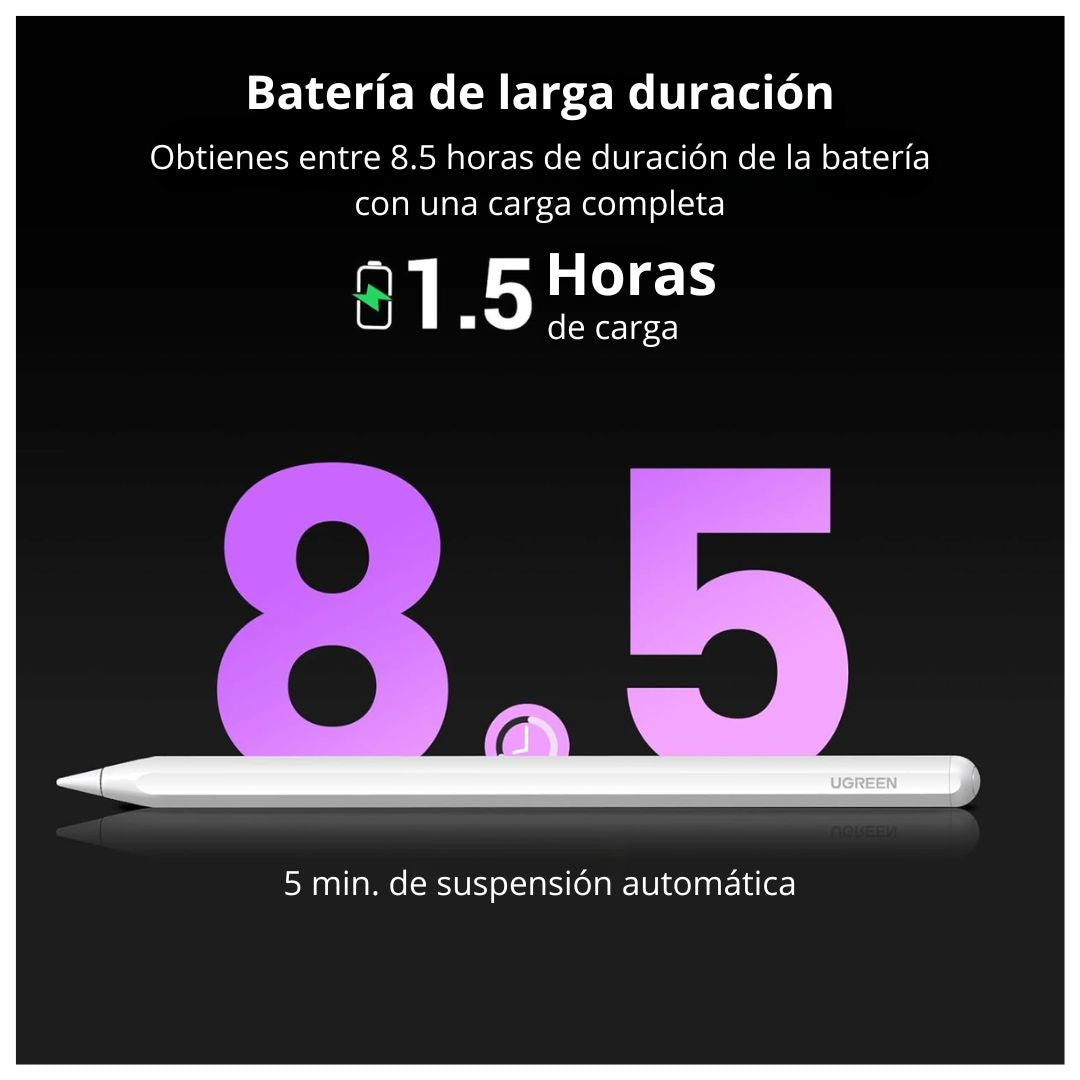 Lápiz Óptico para iPad UGREEN LP653 con Carga Magnética y Rechazo de Palma