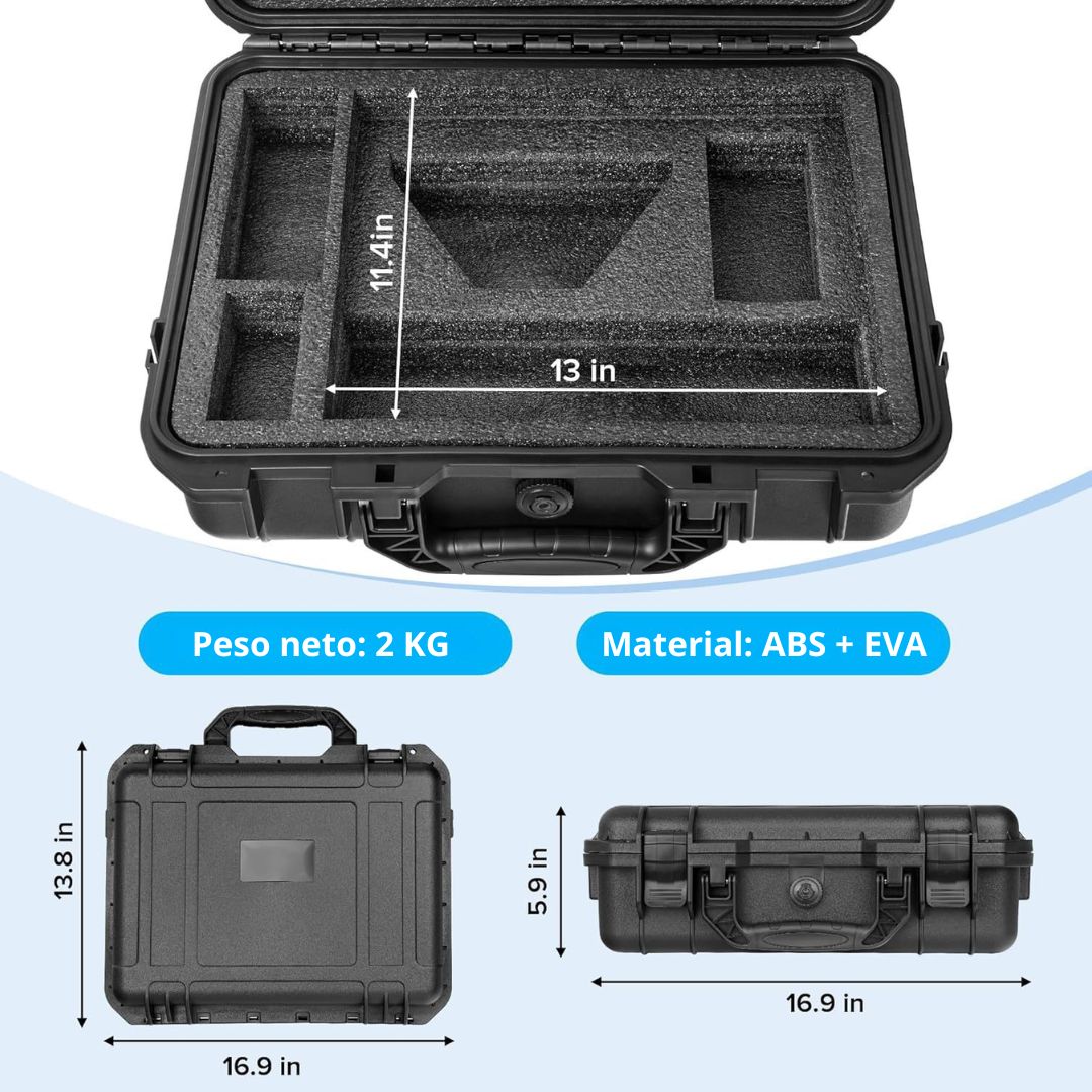 Maletín Rígido Protector para Starlink Mini IP67 con Espuma Interna XL-SNB03