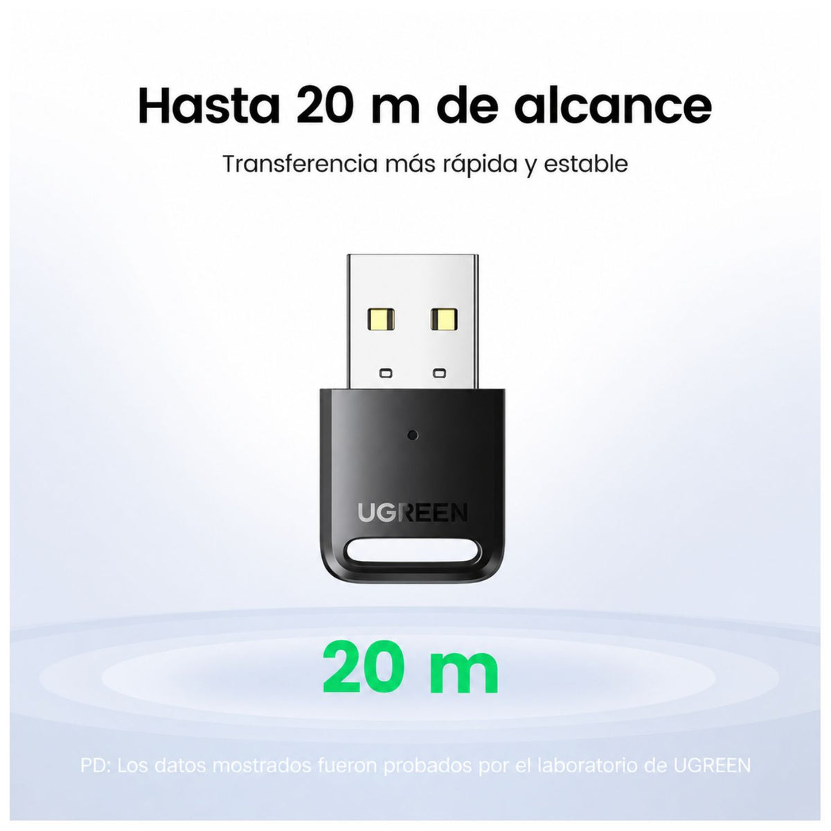 Adaptador Bluetooth 5.3 UGREEN CM591 USB para PC Laptop con Alcance de 20 m