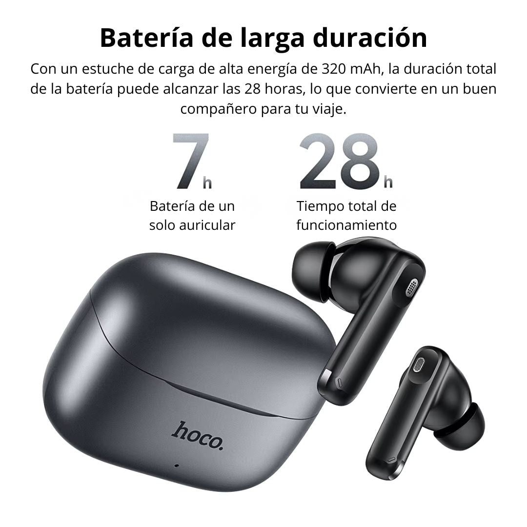 Audífonos Bluetooth Hoco EQ27 TWS con ANC, ENC, Traducción IA y Bluetooth 5.4