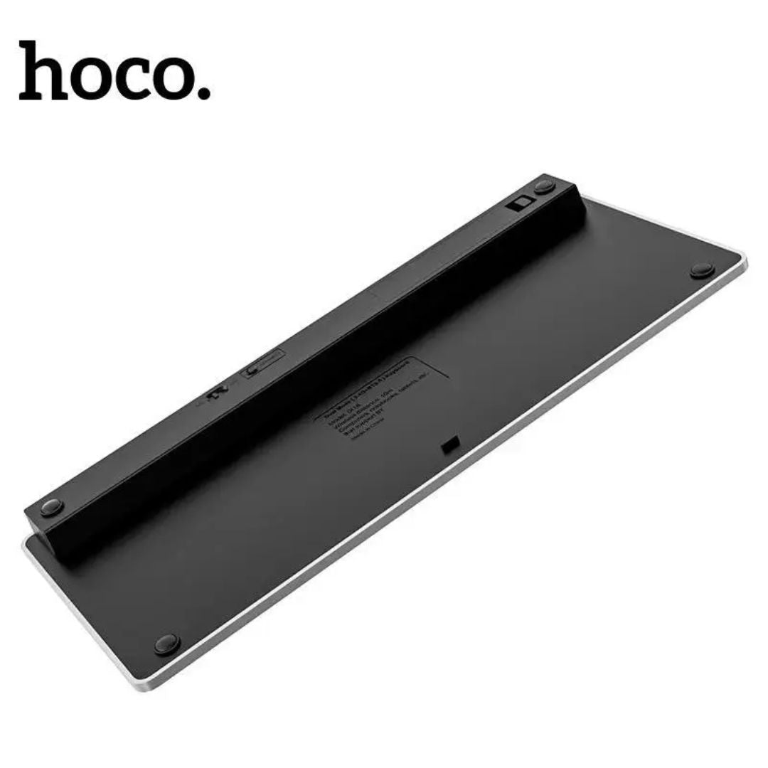 Teclado Inalámbrico Bluetooth Hoco DI18 Recargable con Modo Dual 2.4G para PC Laptop Tablet y Celular