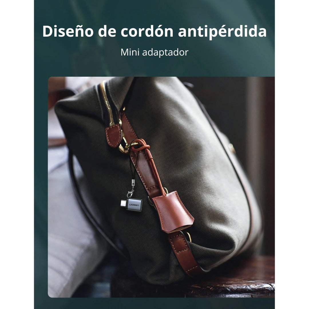 Adaptador USB-C a USB 3.0 UGREEN US270 OTG 5Gbps Gris Espacial