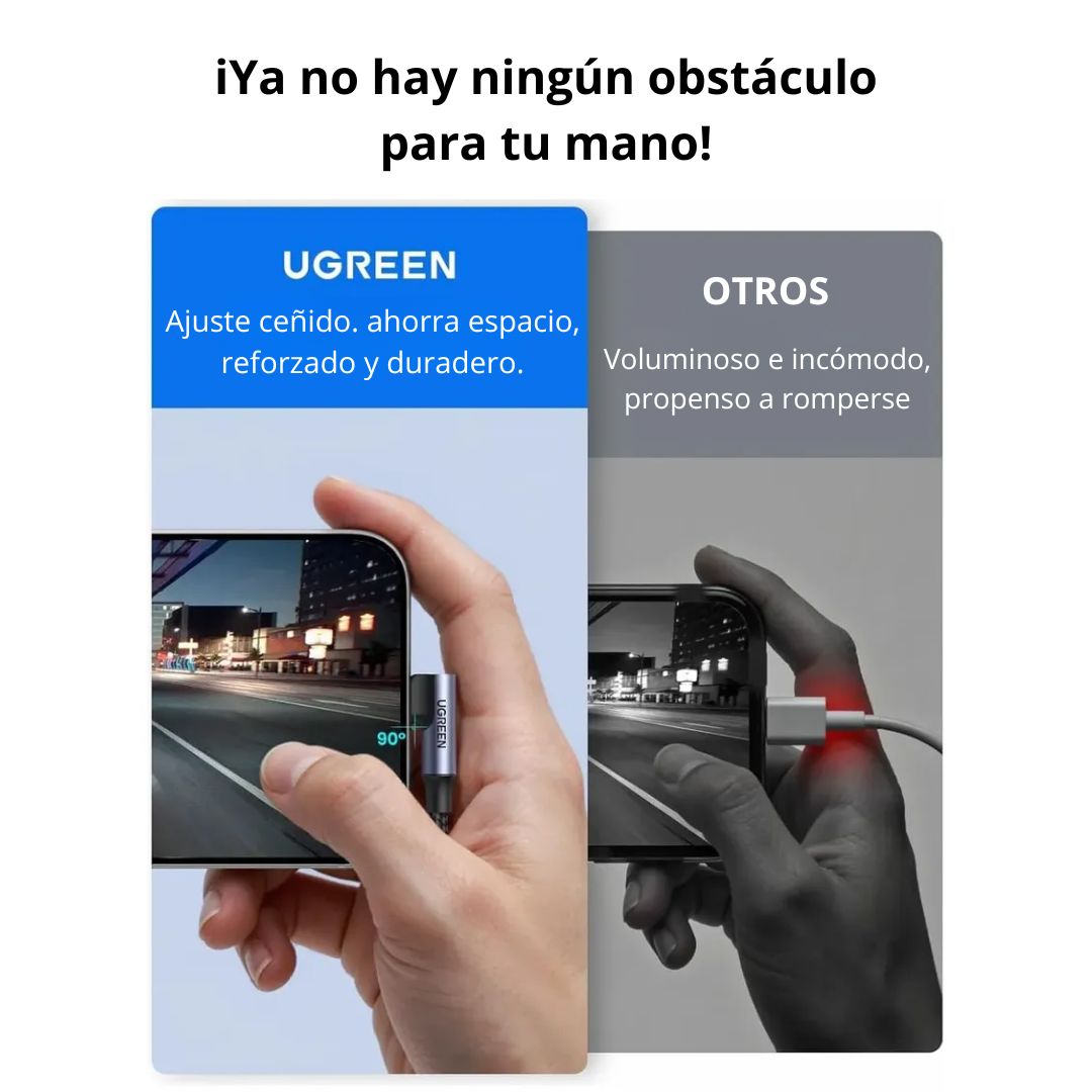 Cable USB-C a USB-C UGREEN L536 240W 1m Carga Rápida PD Trenzado