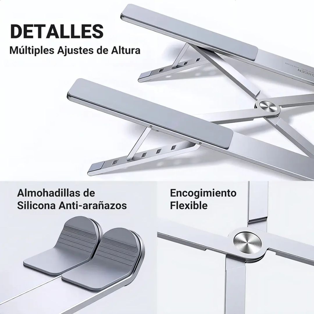 Soporte para Laptop UGREEN LP451 Ajustable y Plegable de Aluminio para 8 a 17.3 Pulgadas