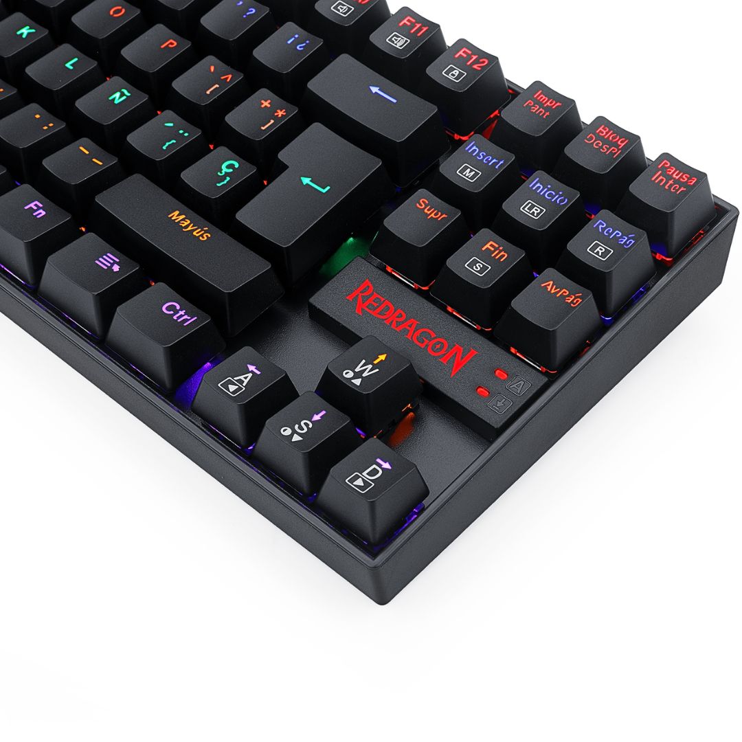 Teclado Mecánico Gamer Redragon Kumara K552 Rainbow TKL Español con Anti-Ghosting