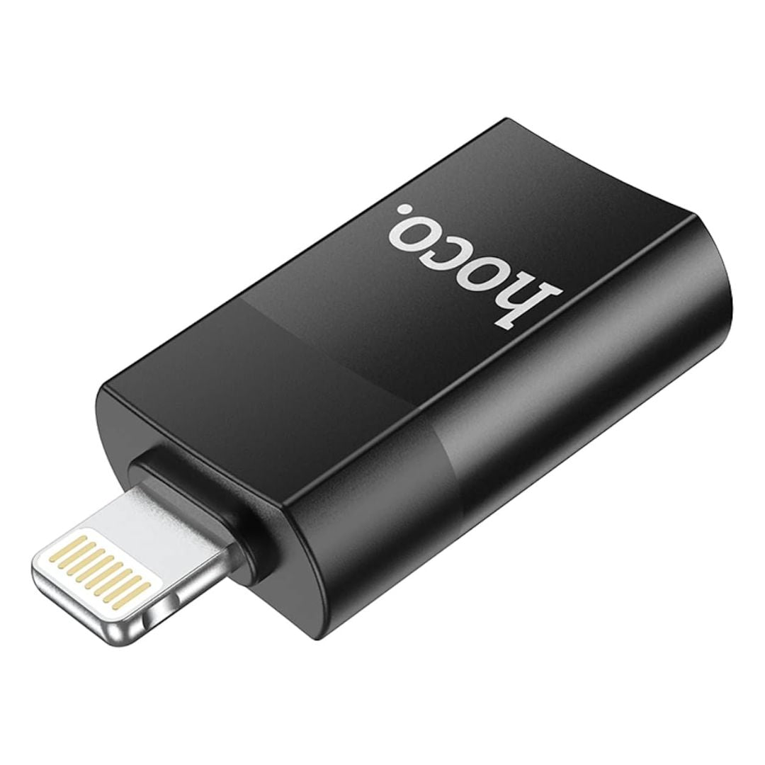 Adaptador OTG Lightning a USB Hoco UA17 para iPhone con Transferencia de Datos y Carga 2A