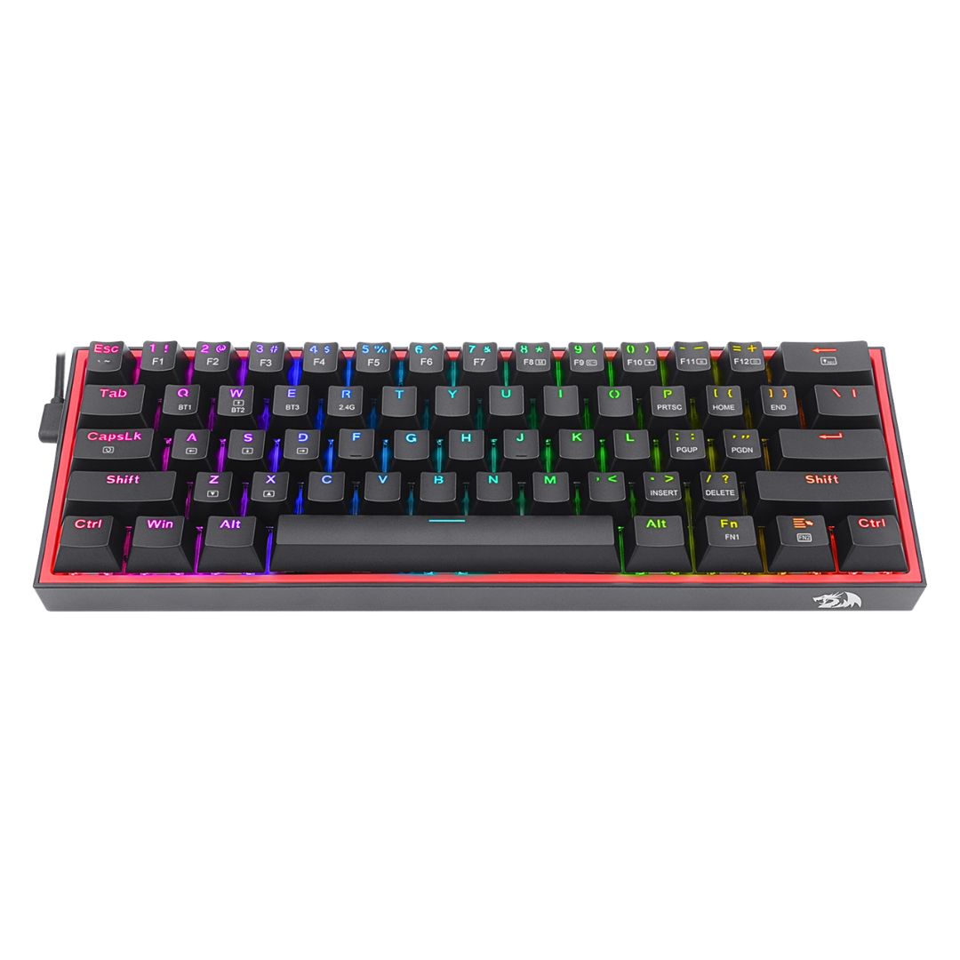 Teclado Mecánico Gamer Redragon Fizz Pro K616-RGB 60% Inalámbrico Bluetooth y Cable USB-C RGB