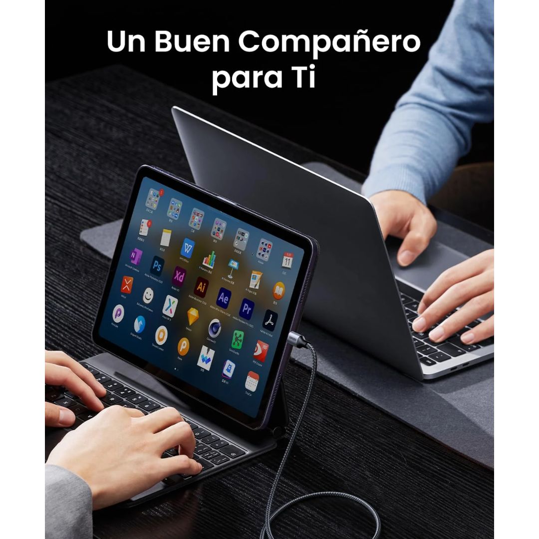 Cable USB-C a USB-C UGREEN US261 60W 1m Carga Rápida PD Trenzado