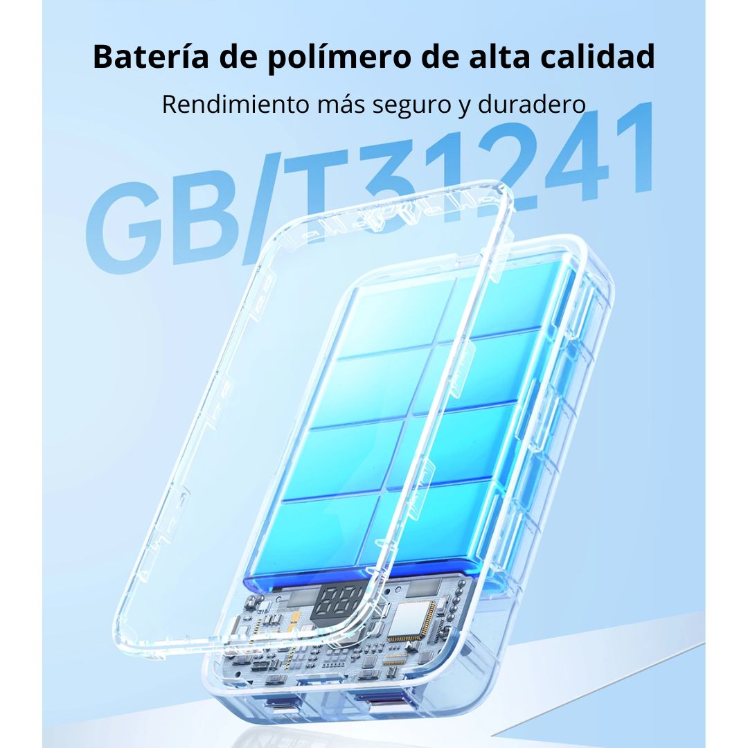 Power Bank 10000mAh UGREEN PB526 22.5W Carga Rápida con Cable USB-C Integrado