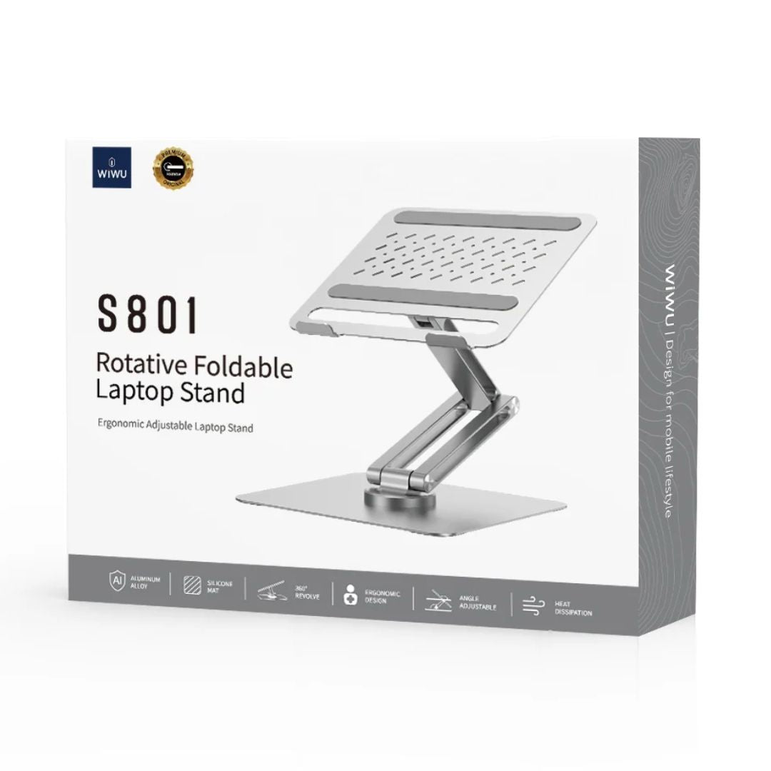 Soporte para Laptop WIWU S801 Giratorio 360° Ajustable hasta 17.3"