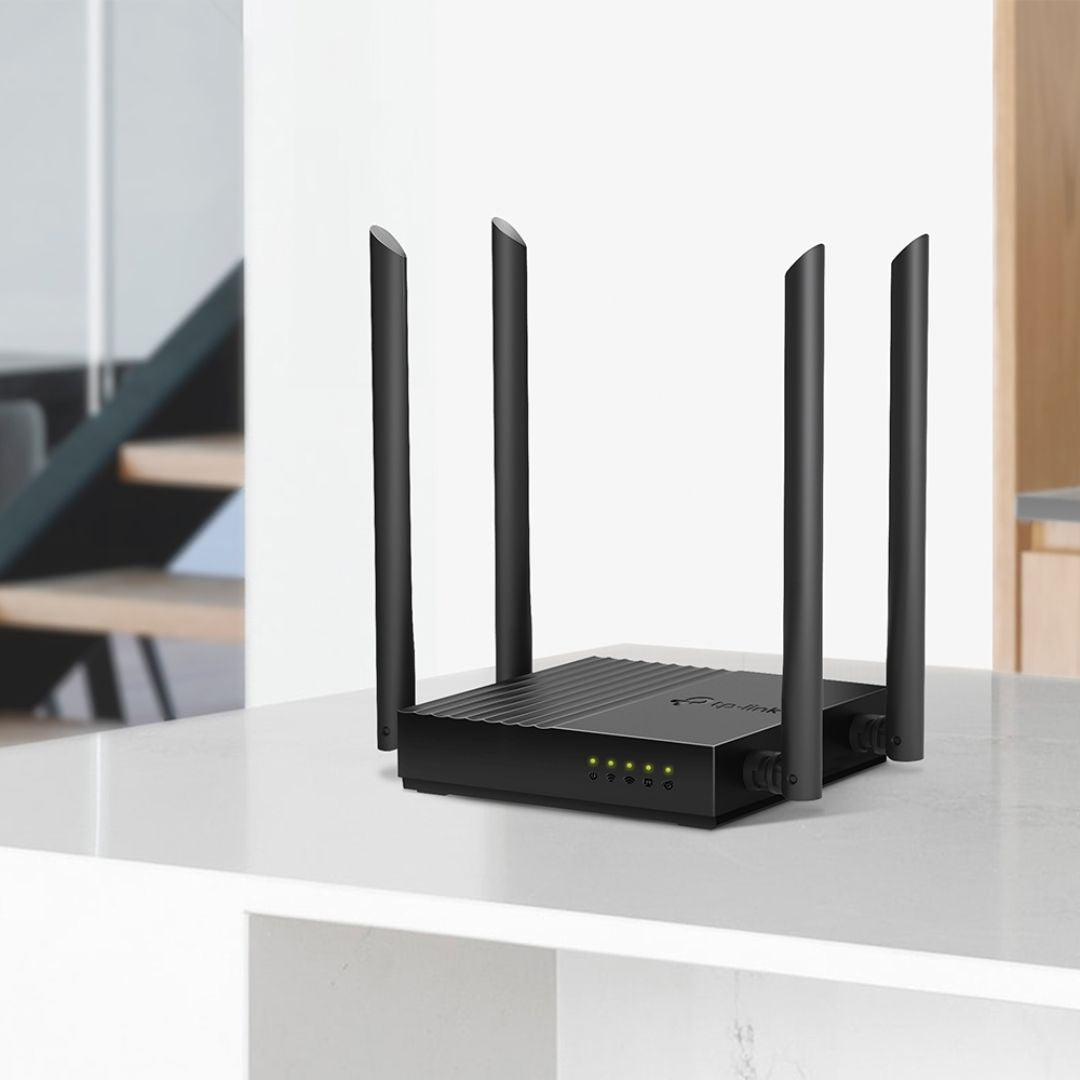 Router WiFi TP-Link Archer C64 AC1200 Doble Banda Gigabit MU-MIMO con 4 Antenas