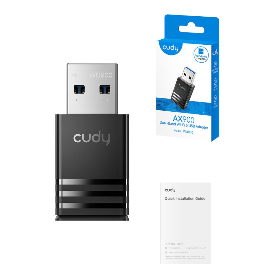 Adaptador USB WiFi 6 Cudy WU900 AX900 Dual Band para PC