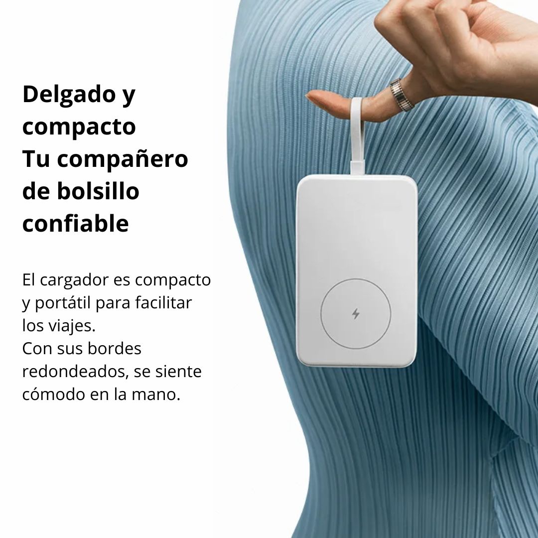 Power Bank Magnético Xiaomi 10000mAh 33W con Cable USB-C y Carga Inalámbrica