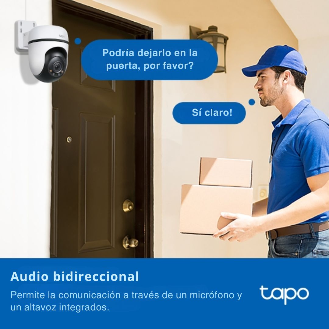 Cámara de Seguridad WiFi Exterior TP-Link Tapo C520WS 2K QHD 4MP 360° con Visión Nocturna a Color