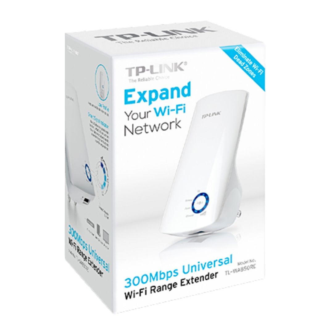 Repetidor Extensor WiFi TP-Link TL-WA850RE N300 300Mbps con Puerto Ethernet y App Tether