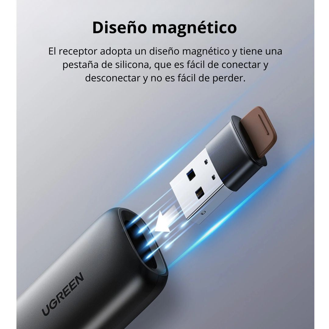 Presentador Láser Inalámbrico UGREEN LP479 USB-A 100m para Diapositivas PowerPoint