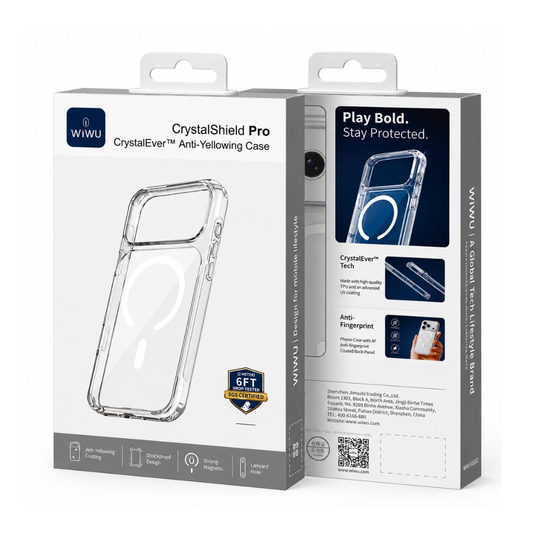 Case WIWU CrystalShield Pro iPhone 17/18 Pro Max MagSafe Antiamarilleo