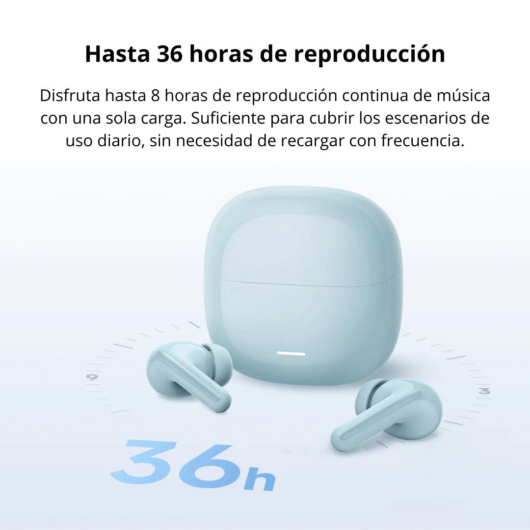 Audífonos Bluetooth Redmi Buds 8 Lite ANC 42dB con IA y 36 Horas de Batería