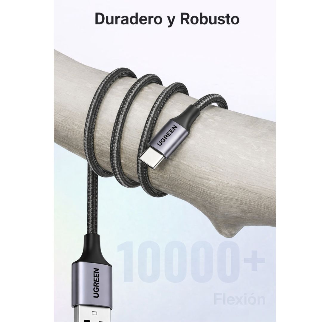 Cable USB-A a USB-C UGREEN 1 Metro 3A QC 3.0 Carga Rápida US288