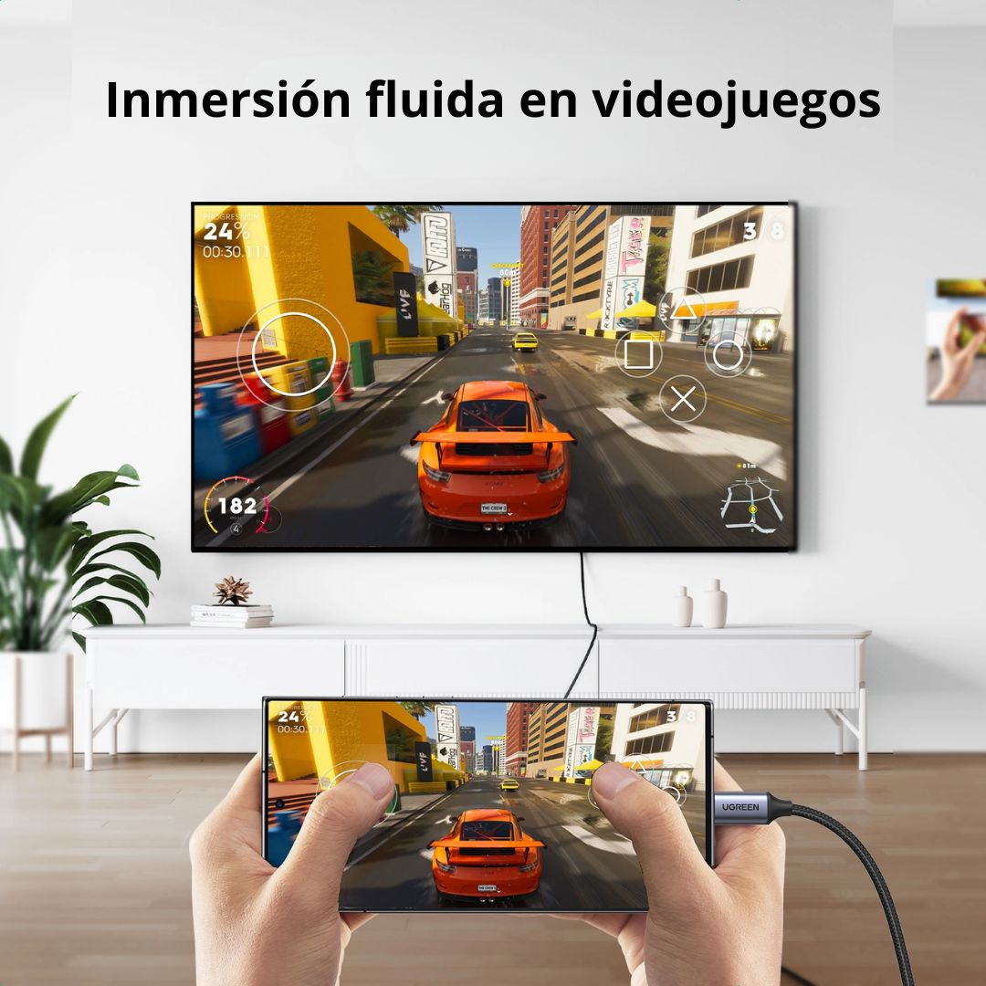 Cable USB-C a HDMI UGREEN MM142 1.5m 4K 60Hz para Laptop TV y Proyector