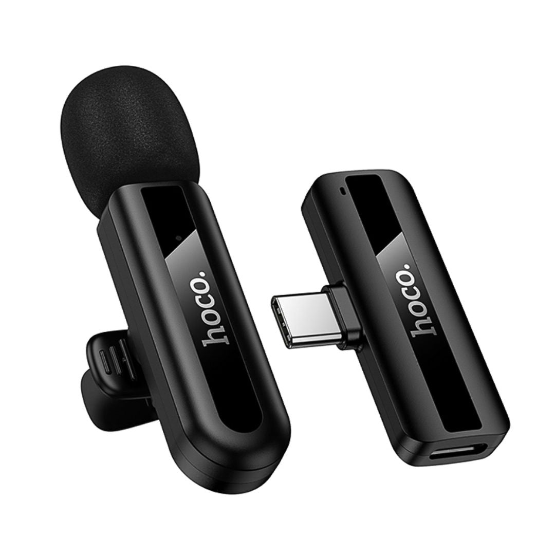 Micrófono Solapero Inalámbrico Hoco L20 Fair USB-C para Celular con Reducción de Ruido y Plug and Play