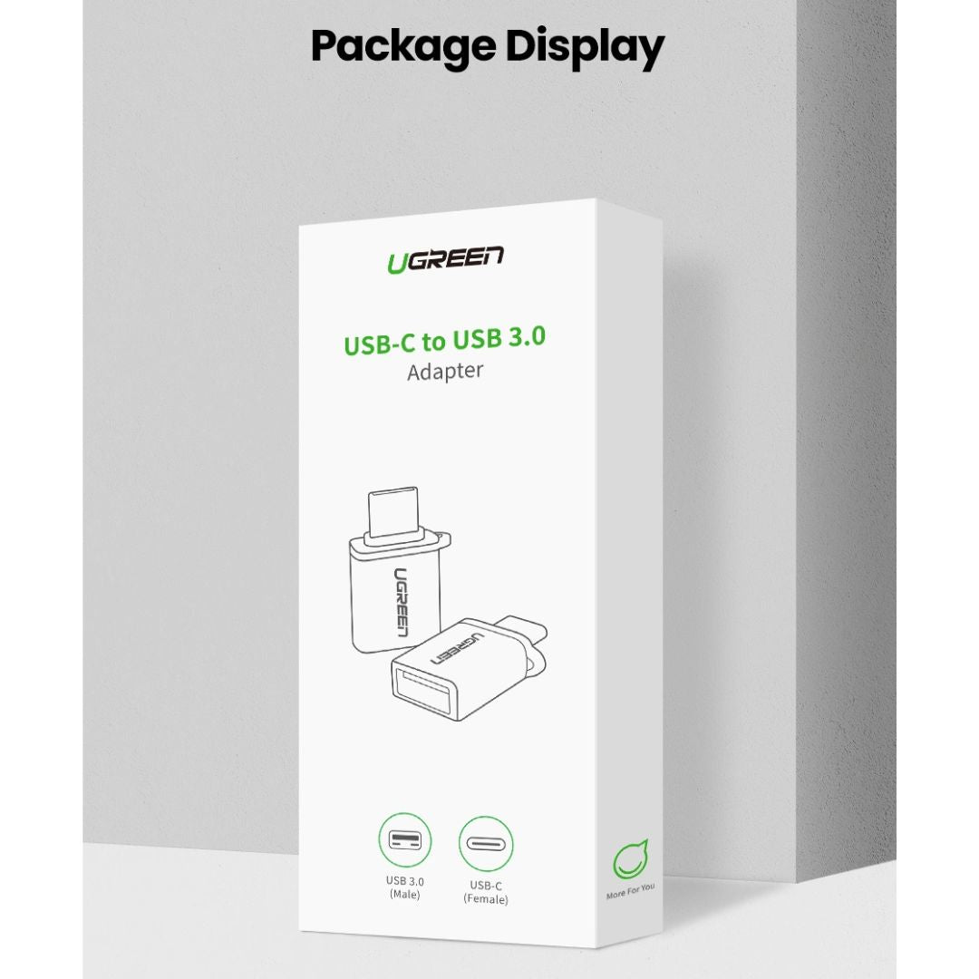 Adaptador USB-C a USB 3.0 UGREEN US270 OTG 5Gbps Gris Espacial