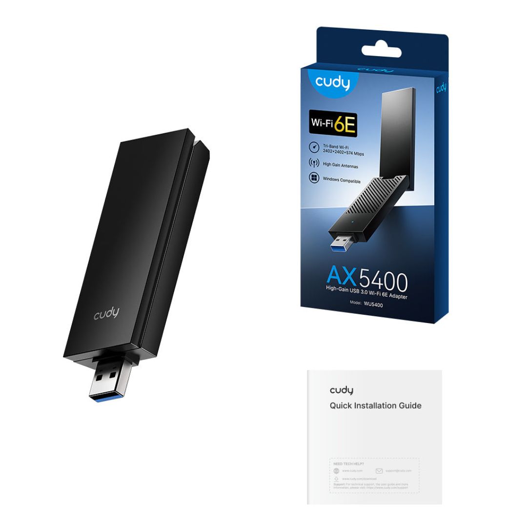 Adaptador WiFi 6E Cudy WU5400 AX5400 Tri Band