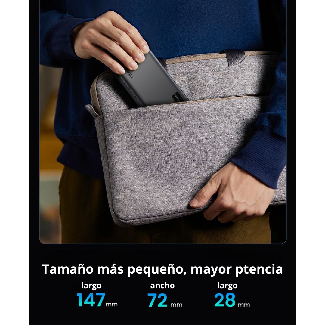 Power Bank UGREEN PB312 20000 mAh 20W PD Carga Rápida USB-C y USB-A