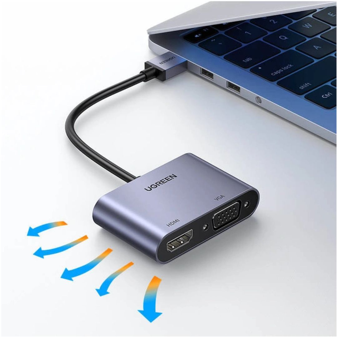 Convertidor USB 3.0 a HDMI VGA UGREEN CM449 1080p 60Hz para Windows