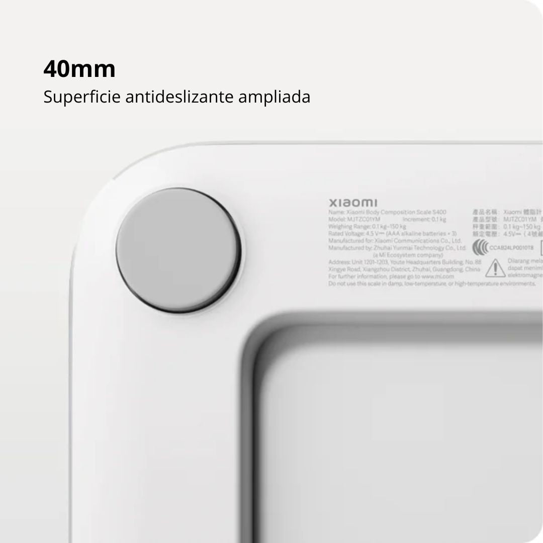 Balanza Inteligente Xiaomi S400 Composición Corporal Bluetooth y 25 Indicadores