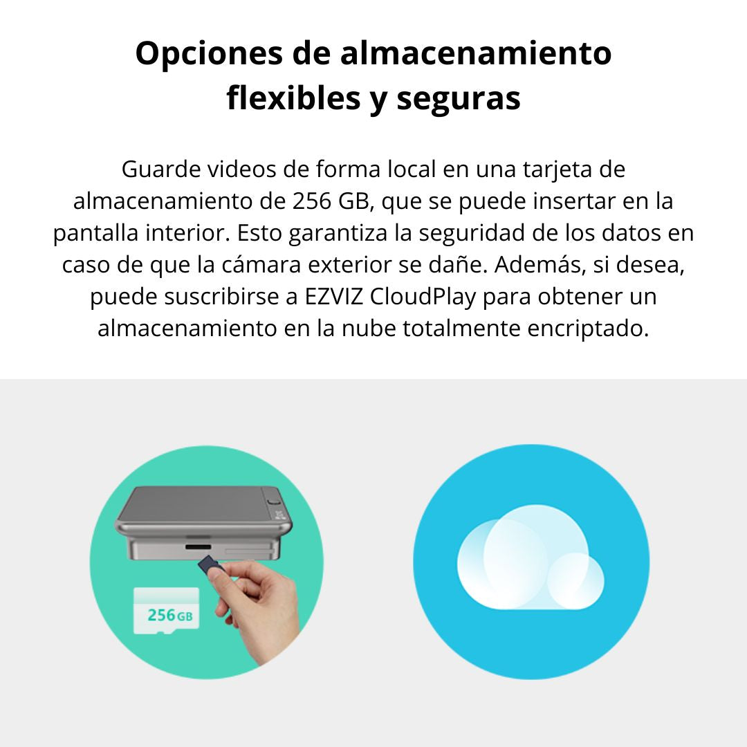 Videoportero Inteligente WiFi EZVIZ DP2 con Pantalla 4.3" y Cámara 1080P