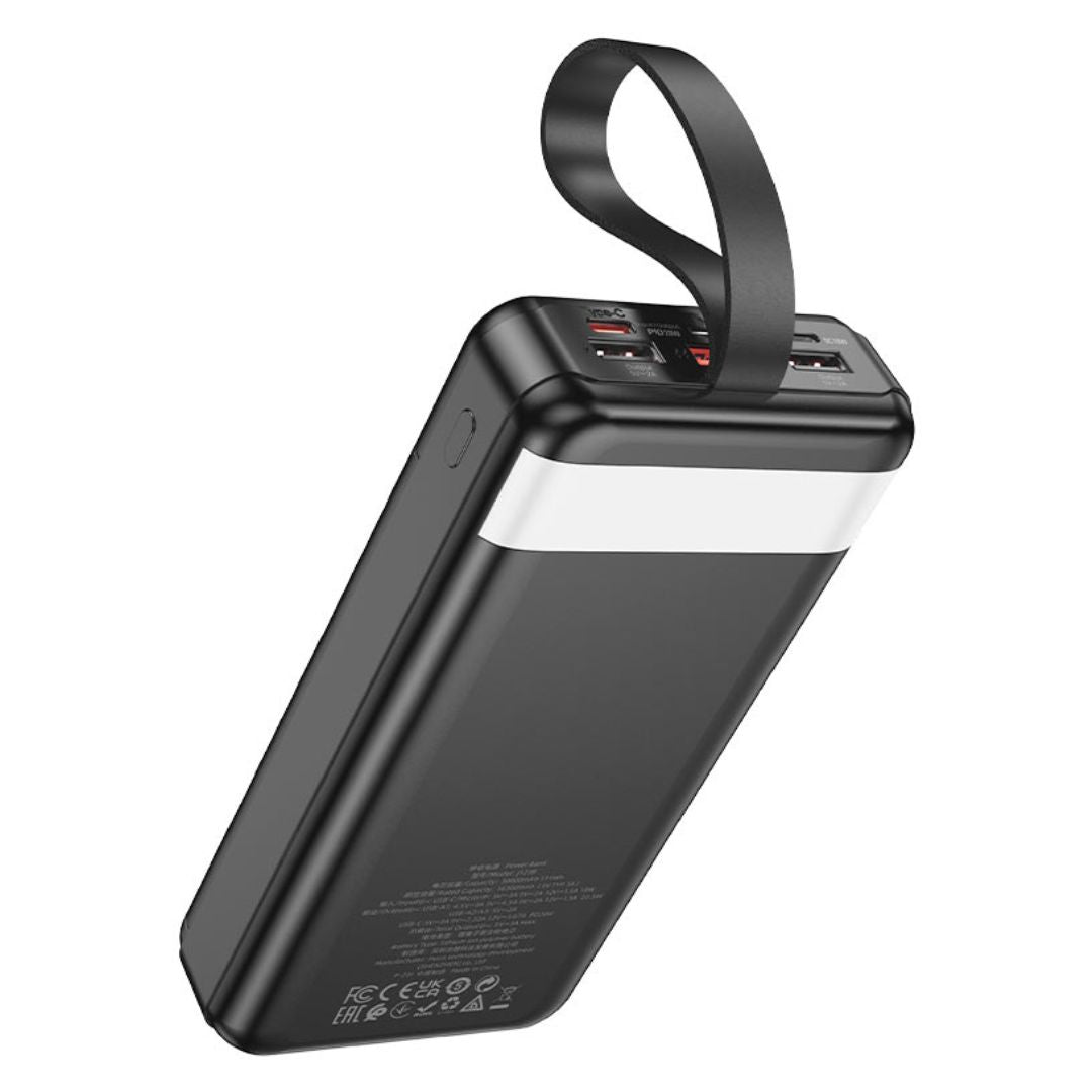 Power Bank 30000 mAh Hoco J123B con Carga Rápida 22.5W PD 20W Pantalla LED y Linterna