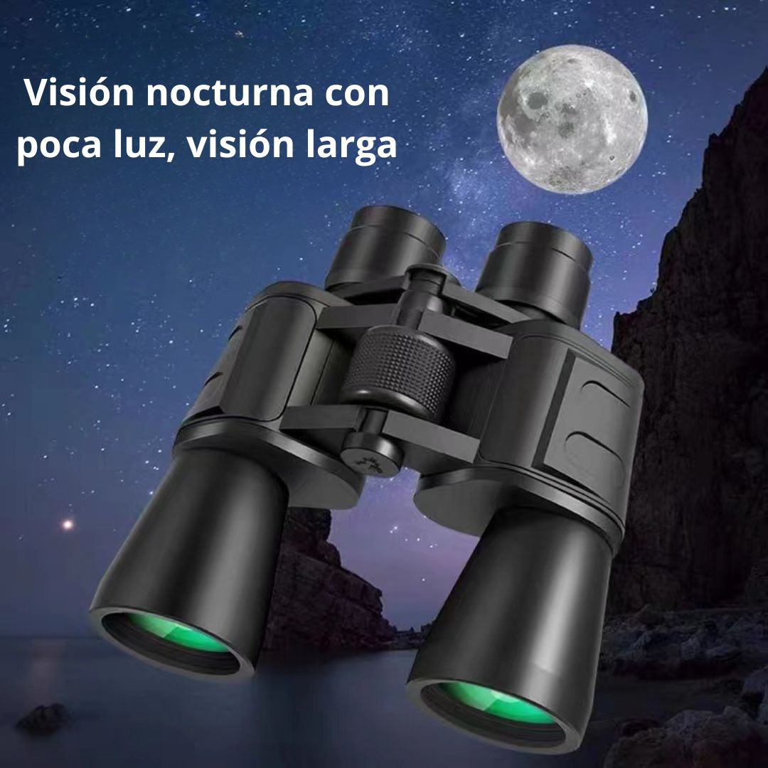 Binoculares 100×100 HD de Largo Alcance con Enfoque Ajustable y Diseño Antideslizante