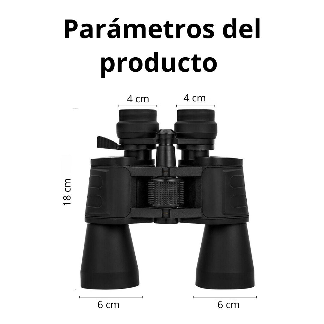 Binoculares 100×100 HD de Largo Alcance con Enfoque Ajustable y Diseño Antideslizante
