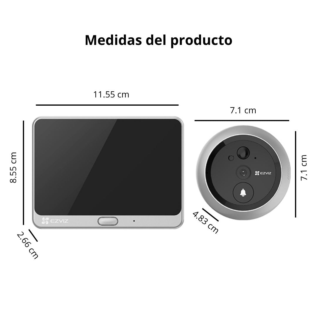 Videoportero Inteligente WiFi EZVIZ DP2 con Pantalla 4.3" y Cámara 1080P