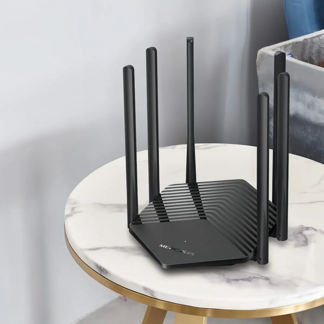 Router WiFi AC1900 Doble Banda Gigabit Mercusys MR50G 1900Mbps 6 Antenas