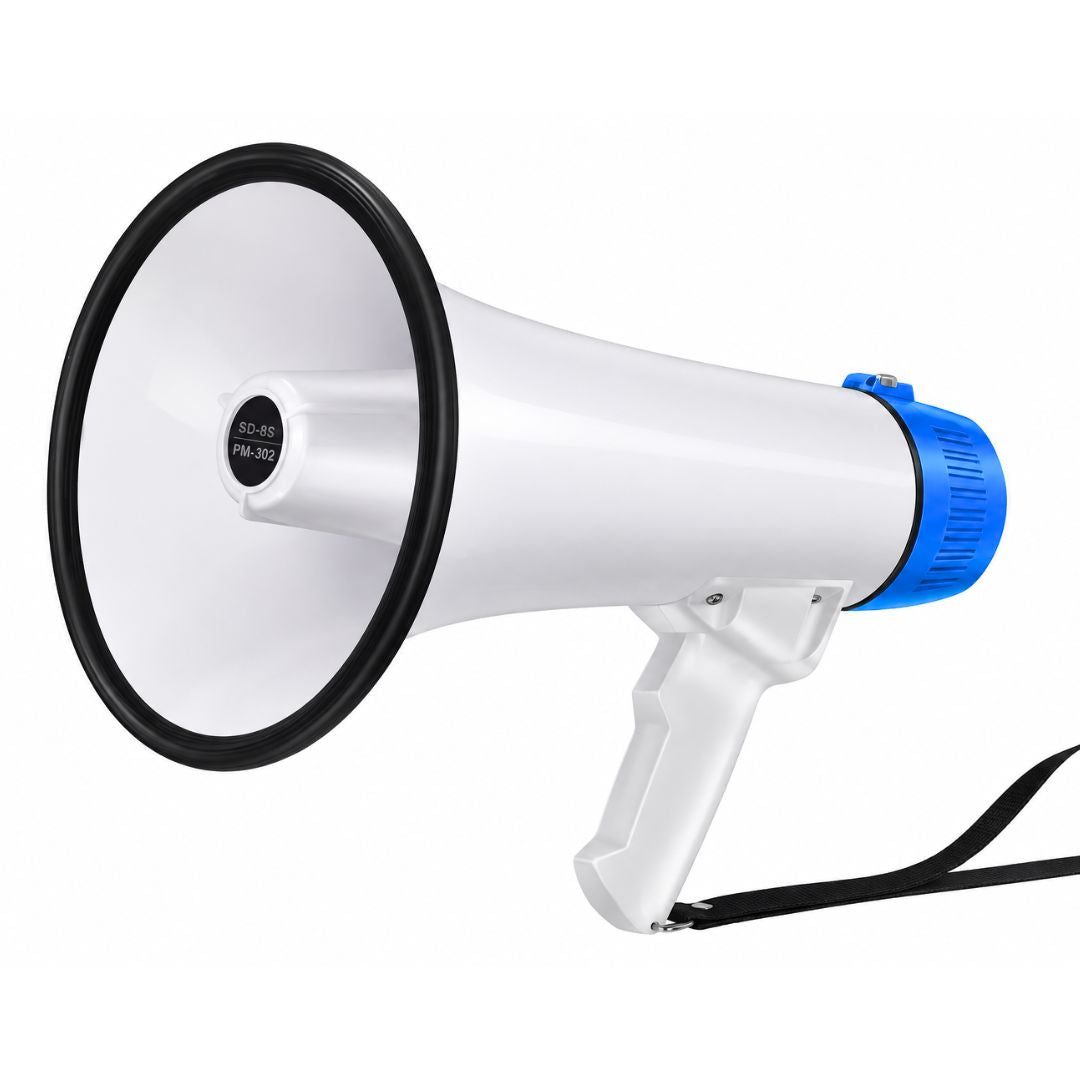 Megáfono CAFINI 60W Bluetooth Recargable con Grabación USB MicroSD
