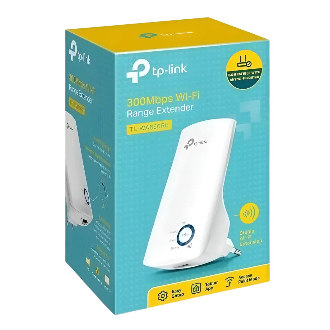 Repetidor Extensor WiFi TP-Link TL-WA850RE N300 300Mbps con Puerto Ethernet y App Tether