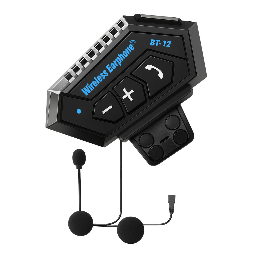 Audífonos Bluetooth para Casco de Moto con Micrófono, Manos Libres, Impermeables IP67 y Batería 20 h