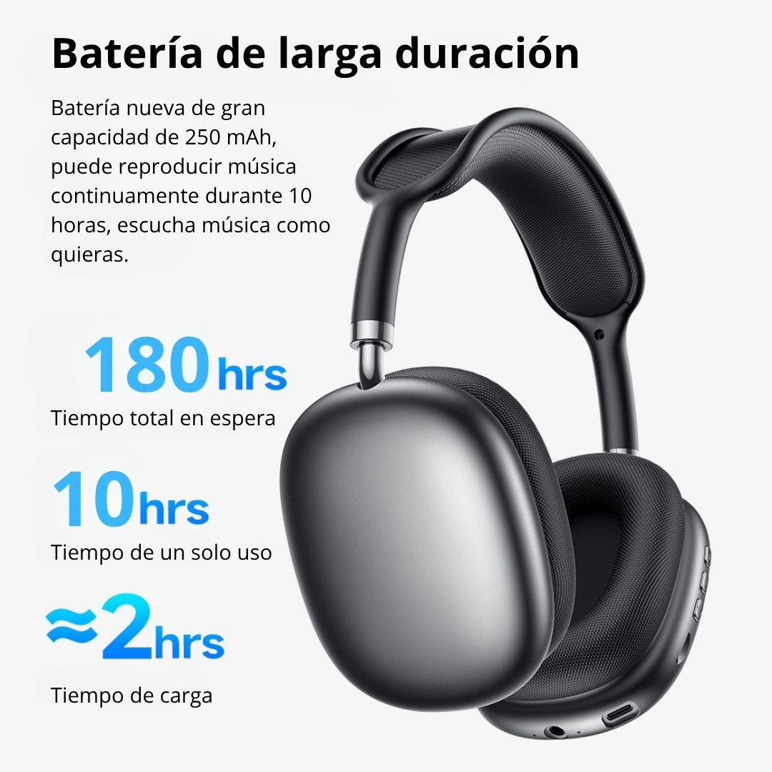 Audífonos Bluetooth 5.3 con Ranura TF y Radio FM – Controles Táctiles, Doble Conexión y Almohadillas Imantadas
