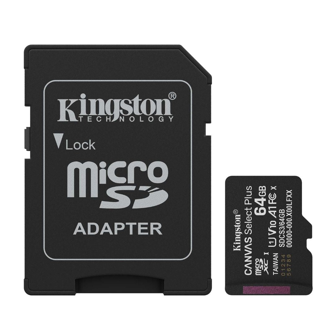 Tarjeta MicroSD 64GB Kingston Clase 10 UHS-I A1 para Celular Android y Cámaras