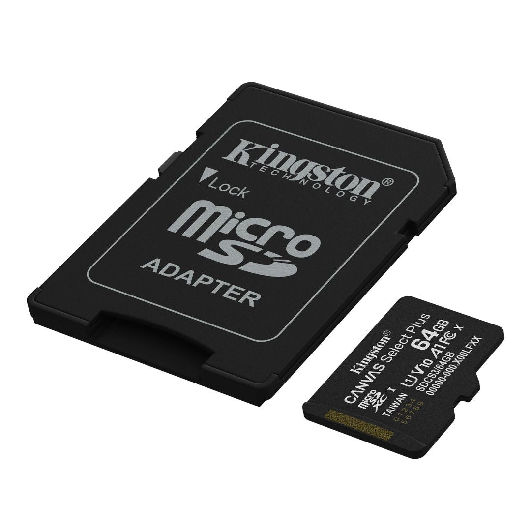 Tarjeta MicroSD 64GB Kingston Clase 10 UHS-I A1 para Celular Android y Cámaras