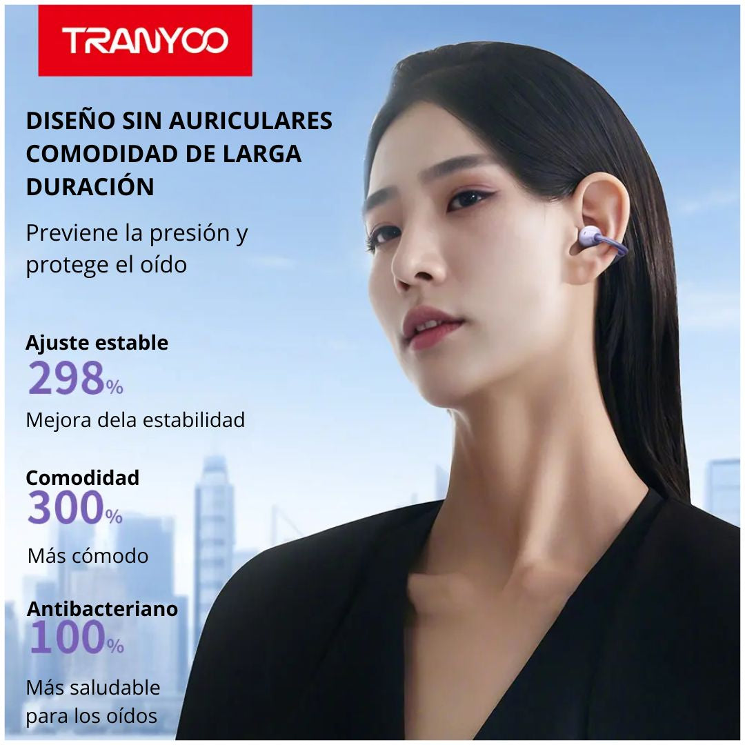 Audífonos Bluetooth Tipo Clip para Oreja Manos Libres con ENC, Sonido Espacial y Bluetooth 5.3